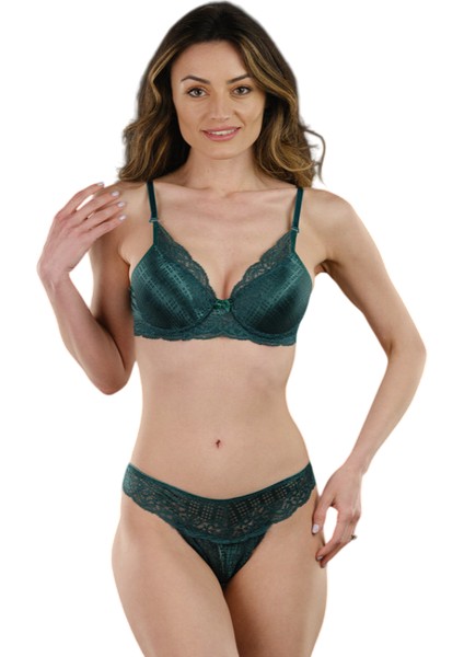 Iç Giyim Kadın Dantelli Destekli Sütyen Takımı 1640