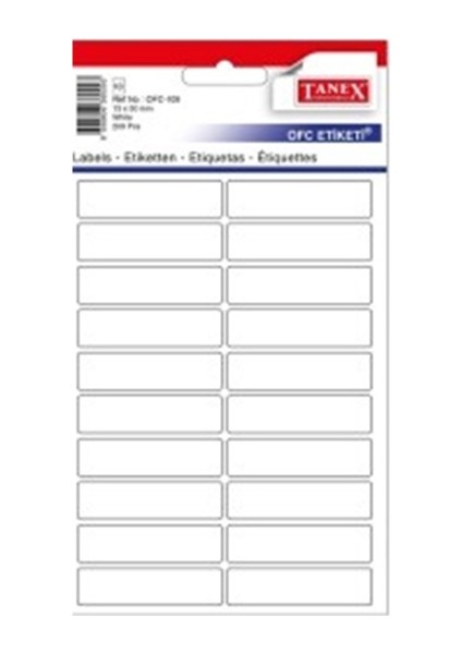 Etiket OFC-109 Beyaz 13X50MM 10 Lu - 2 Paket