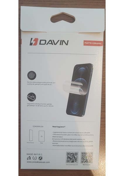 iPhone 14 Pro Max Davin Mat Seramik Ekran Koruyucu