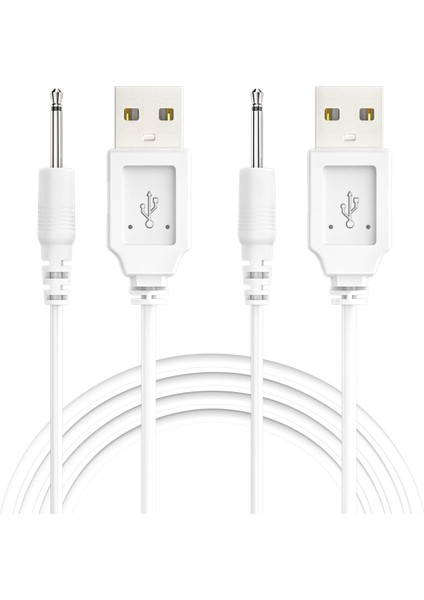 Pembe Tilki Vibratör Için Dc Uçlu USB Şarj Kablosu 30 cm