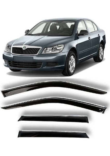 Skoda Octavia Uyumlu 2004 2012 Kromlu Cam Rüzgarlığı Ithal