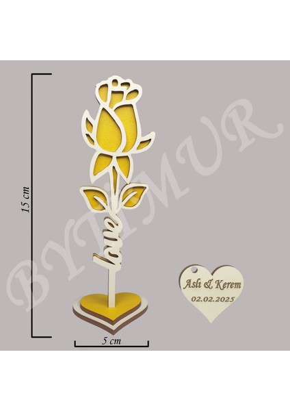 Düğün Nişan Nikah Kına Söz Hediyelik Tomurcuk Gül Model Love Süslü Kutu 50 Adet modelleri