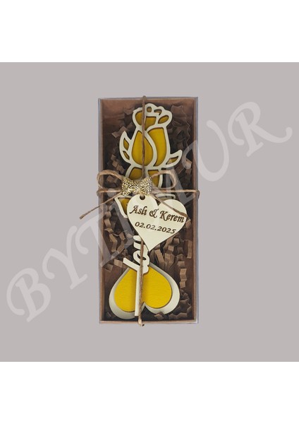 Düğün Nişan Nikah Kına Söz Hediyelik Tomurcuk Gül Model Love Süslü Kutu 50 Adet indirimleri