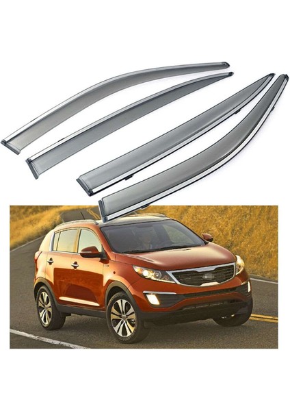 Kia Sportage Uyumlu 2010 2014 Kromlu Cam Rüzgarlığı Ithal