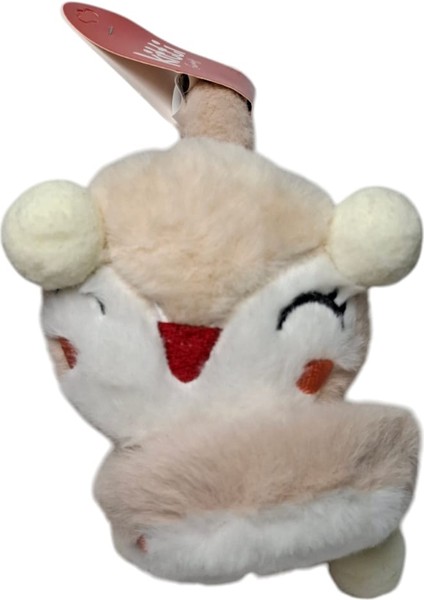 Kız Çocuk Şeftali Renk Kedi Figürlü Kışlık Peluş Kulaklık