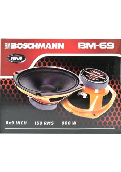 Bm 69 Oval Midrange 150W Rms 900W Maksimum Kapaklı