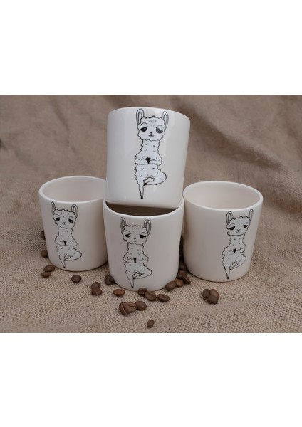 Yoga Yapan Lama El Yapımı Seramik Bardak, Kupa fırsatları