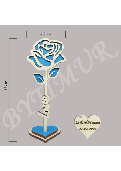 Düğün Nişan Nikah Kına Söz Hediyelik Açmış Gül Model Love Süslü Kutu 50 Adet modelleri