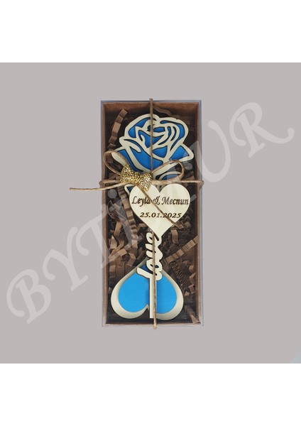 Düğün Nişan Nikah Kına Söz Hediyelik Açmış Gül Model Love Süslü Kutu 50 Adet indirimleri