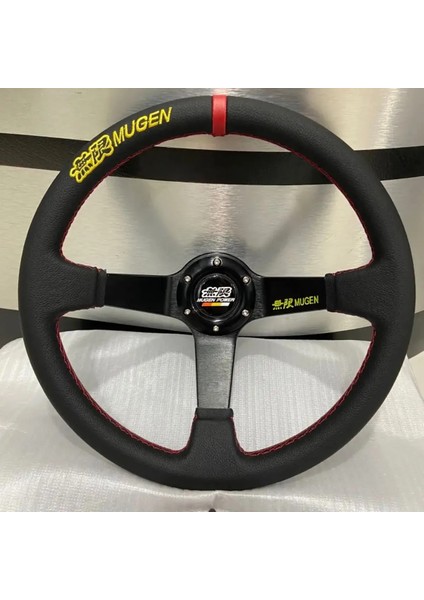 Mugen Power Offsetli Spor Direksiyon Deri