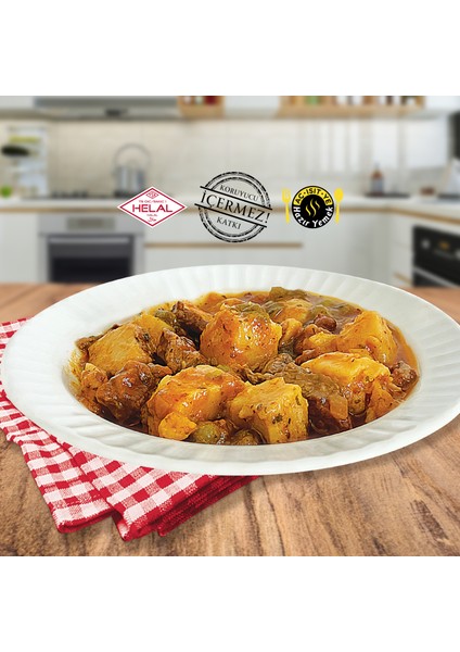3'lü Paket Klasik Et Yemeği - Hazır Yemek / Etli Nohut - Etli Patates - Dana Kıyma Et Konservesi 200g