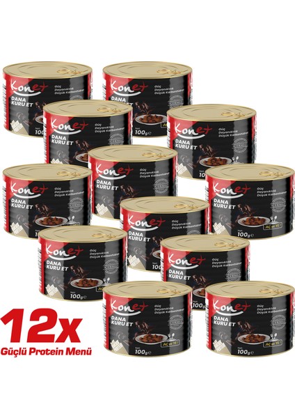Güçlü Protein Menü 2 - Hazır Yemek / 12x Dana Kuru Et 100g