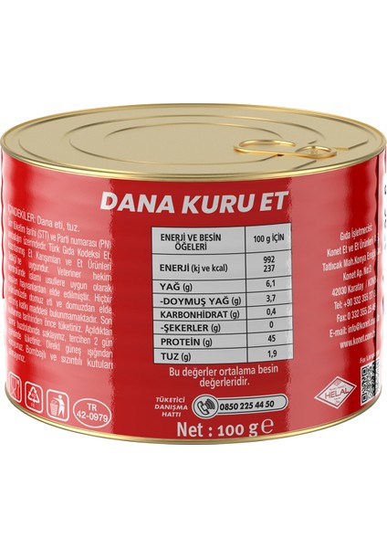 Güçlü Protein Menü 2 - Hazır Yemek / 12x Dana Kuru Et 100g