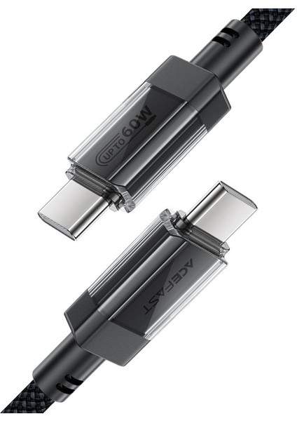 60W Güç Destekli Usb-C - Usb-C Şarj ve Data Kablosu - C12-03 (Acefast Türkiye Garantili)
