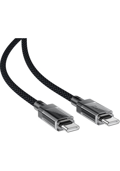 60W Güç Destekli Usb-C - Usb-C Şarj ve Data Kablosu - C12-03 (Acefast Türkiye Garantili)