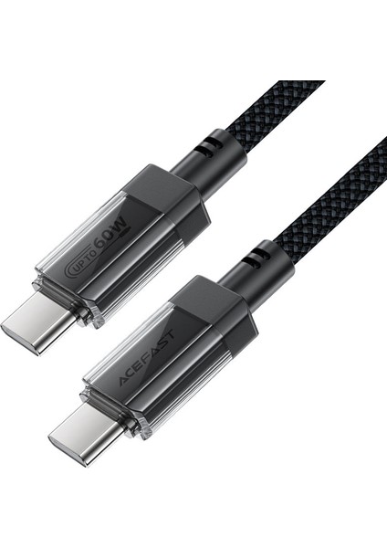 60W Güç Destekli Usb-C - Usb-C Şarj ve Data Kablosu - C12-03 (Acefast Türkiye Garantili)