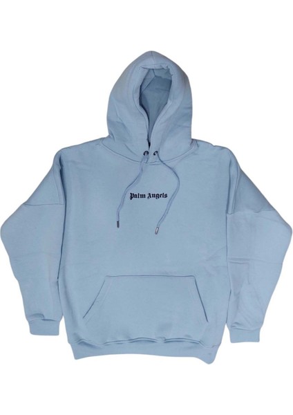 Erkek Açık Mavi Kapüşonlu Owersize Salaş Üç Iplik Sweat Shirt Esk-Plma fiyatları