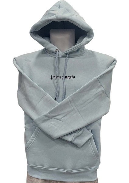 Erkek Açık Mavi Kapüşonlu Owersize Salaş Üç Iplik Sweat Shirt Esk-Plma indirimleri