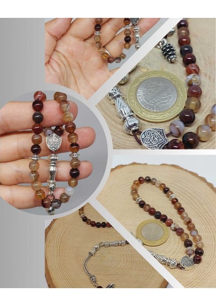 Akik Taşı 33LÜK Tesbih 6mm (17306)