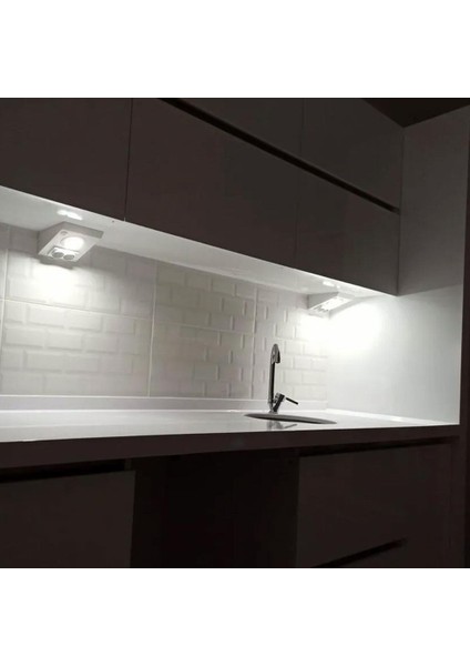 Mutfak Aydınlatma Tezgah Altı LED Prizli LED Aydınlatma Armatür Siyah Metal modelleri