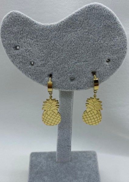 Çelik Ananas Model Küpe