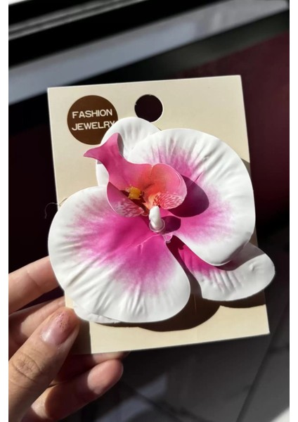 Beyaz ve Pembe Renk Aloha Orkide Pens Toka fiyatları