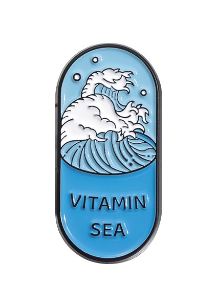 Vıtamın Sea Yazılı Medikal Broş P0625