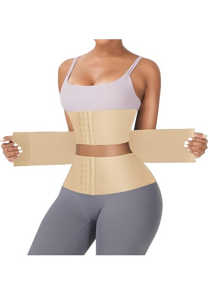 Agraflı Latex Ten Rengi Bel Korse Kum Saati Göbek Bel Basen Premium Toparlayıcı Korse