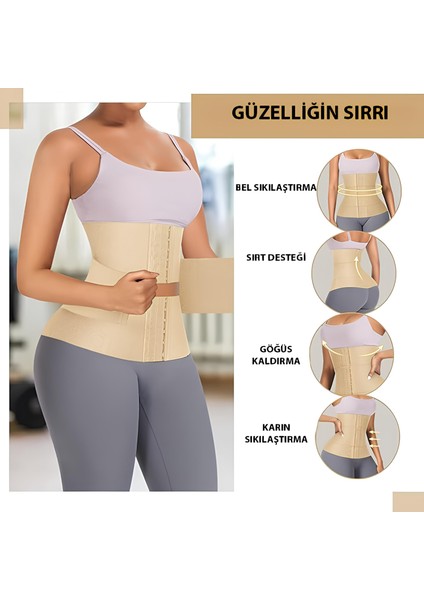 Agraflı Latex Ten Rengi Bel Korse Kum Saati Göbek Bel Basen Premium Toparlayıcı Korse fiyatları