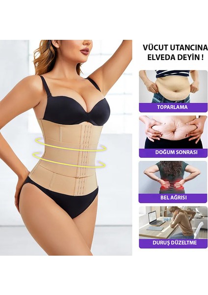 Agraflı Latex Ten Rengi Bel Korse Kum Saati Göbek Bel Basen Premium Toparlayıcı Korse modelleri