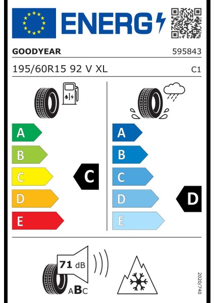 195/60R15 92V Eagle Sport 4 Seasons Xl Oto Dört Mevsim Lastiği (Üretim : 2025)