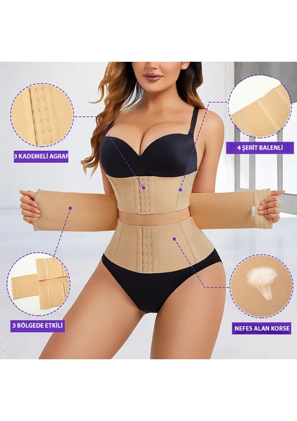 Agraflı Latex Bel Korse Kum Saati Göbek Bel Basen Premium Toparlayıcı Korse modelleri