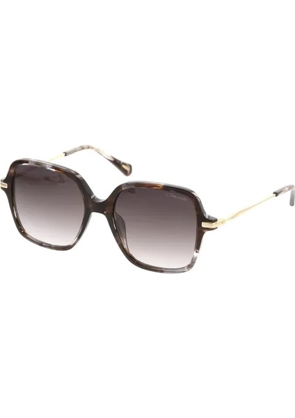 OS3528 Kadın Güneş Gözlüğü Leopar Degrade Cam Kemik Çerçeve Moda Cat Eye