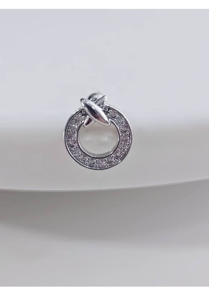 Halka x Artı Model Kıkırdak Piercing Tragus Helix Silver Gümüş Renk Küpe