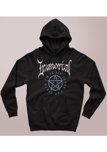 Immortal - At The Heart Of Winter' Baskılı Hoodıe & Dar Kalıp Sweatshırt fiyatları