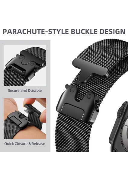 Apple Watch Ultra 2 49MM KRD-121 Metal Ince Slim Tasarım Luxury Hasır Kordon