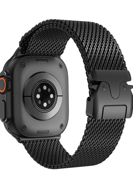 Apple Watch Ultra 2 49MM KRD-121 Metal Ince Slim Tasarım Luxury Hasır Kordon