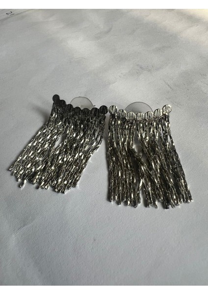 Silver Sallantılı Abiye Küpe