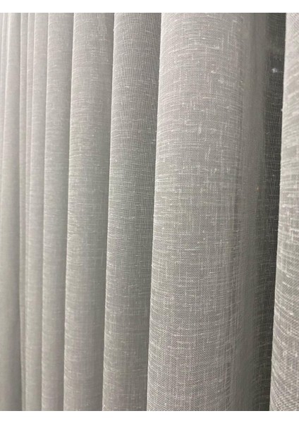 Foldet Gri Keten Tül Perde 1/2,5 Orta Normal Pileli fiyatları