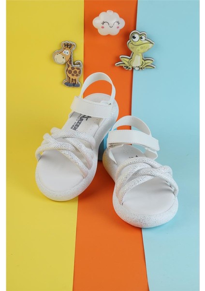 Unisex Çocuk Sandalet Önü Kapalı Sandalet Renkli Kız Sandalet Ortopedik Sandalet Yeni Sezon Sandalet