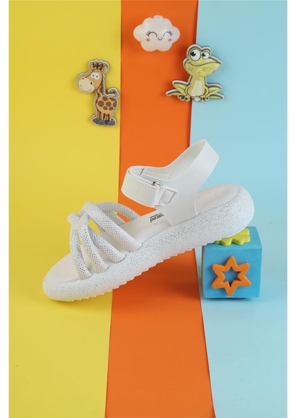 Unisex Çocuk Sandalet Önü Kapalı Sandalet Renkli Kız Sandalet Ortopedik Sandalet Yeni Sezon Sandalet
