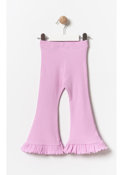 Kız Çocuk Fırfırlı Ispanyol Paça Tayt