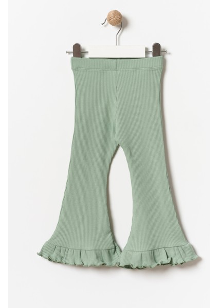 Kız Çocuk Fırfırlı Ispanyol Paça Tayt