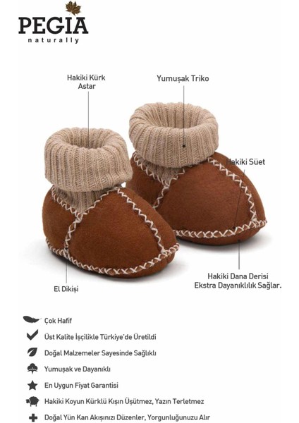 Hakiki Kürklü Bebek Patiği 141204