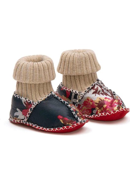 Hakiki Kürklü Çoraplı Bebek Patiği 141117