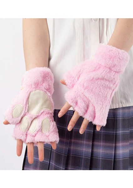 Pembe Renk Pati Figürlü Eldiven