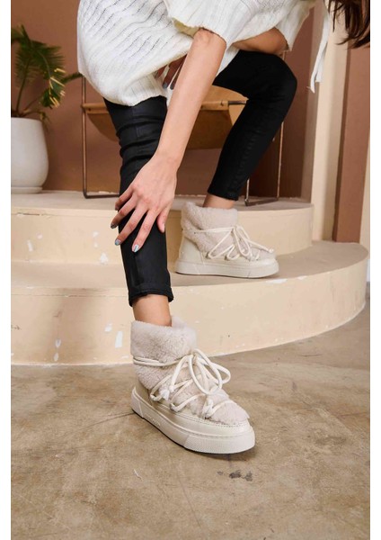 Hakiki Kürklü Kadın Sneakers 355067 indirimleri