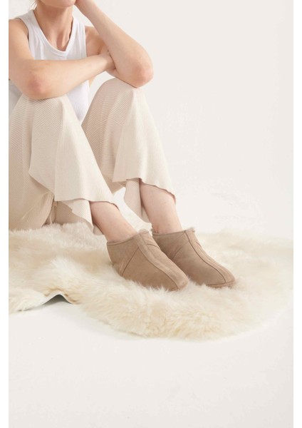 Kürklü Unisex Panduf 191203