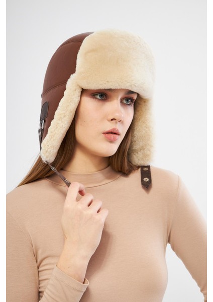 Hakiki Kürklü Unisex Şapka 23SP01