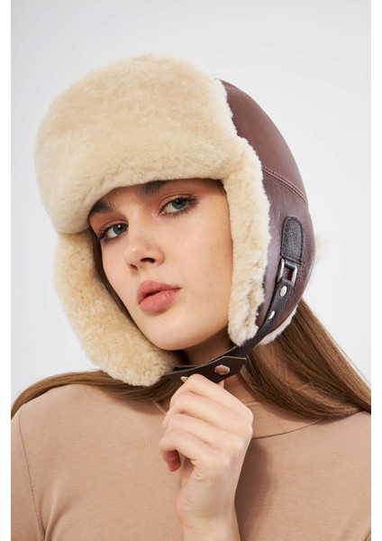 Hakiki Kürklü Unisex Şapka 23SP01 modelleri